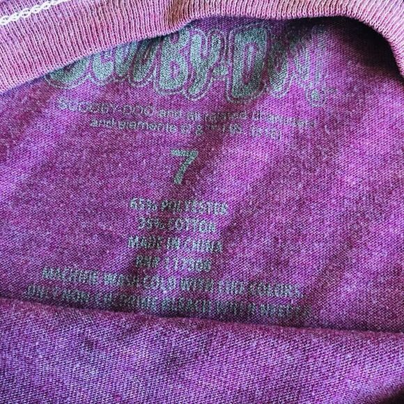 Scooby Doo Purple Vintage Inspired Kids Graphic T-Shirt - Picture 6 of 8